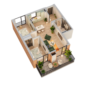 ბინა 88.9 მ2