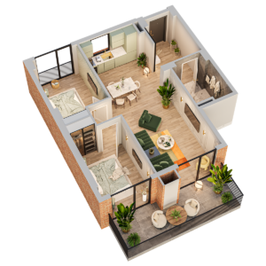 ბინა 89.0 კვ.მ